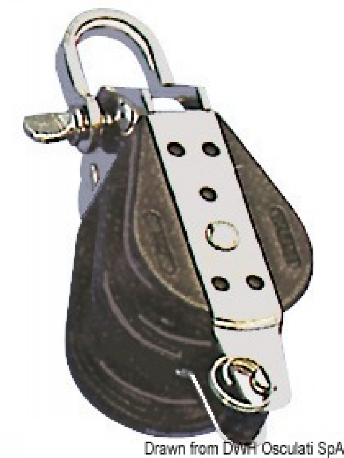 Block 2 pulley d10mm L230kg B950kg VIADANA