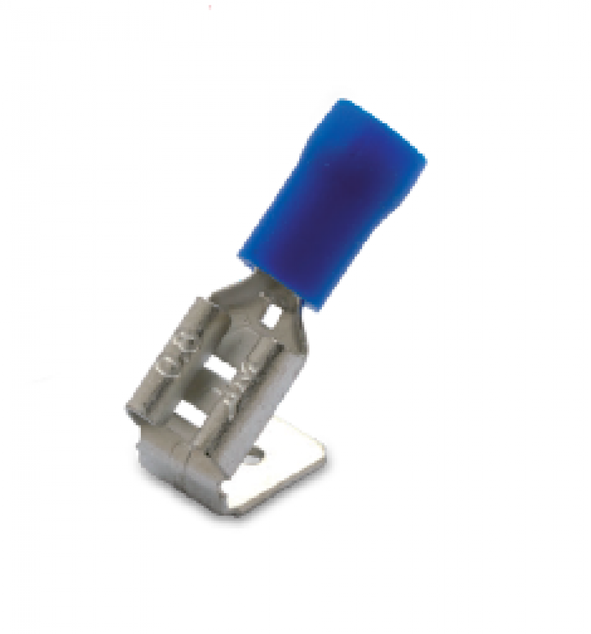 Cable end flat - Male Female - Width 6.3 mm - D1.5-2.5 mm2 10pcs. - Tinned brass