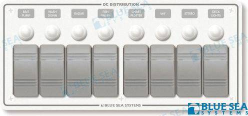 panel waterproof 12vdc 8 breaker horizontal