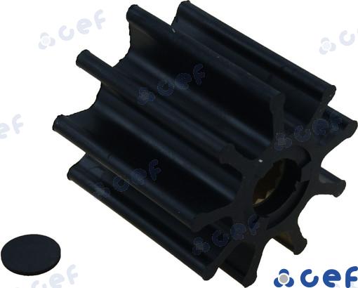 Ротор водяного насоса OEM: Jabsco: 17936-0001-P, 673-0001, 6760-0001, 6770-103 Yanmar: 125613-42762; Volvo: 21951364, 875697;