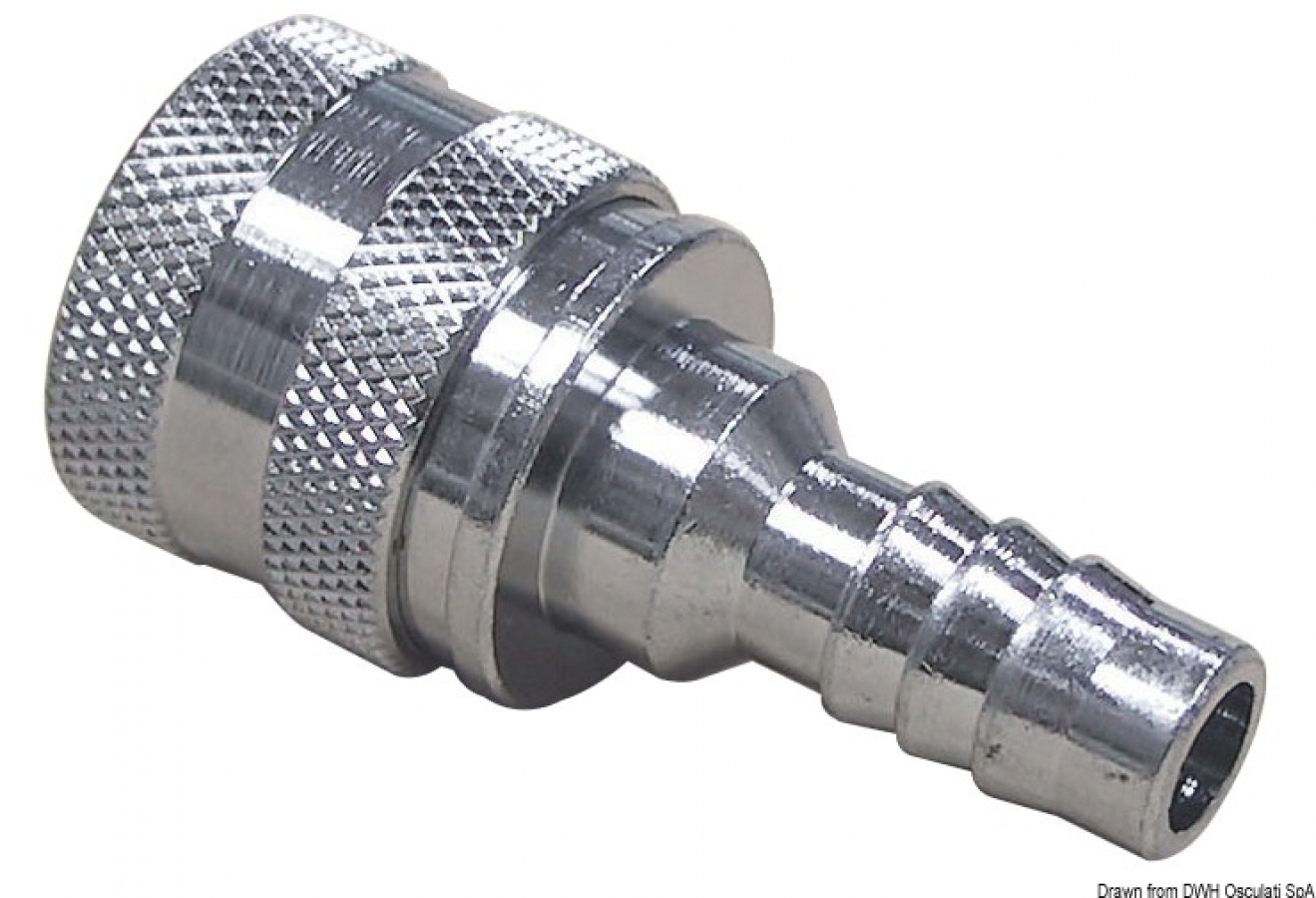 Fuel connector for Tohatsu on the lighthouse side. Fits together with 52.395.09