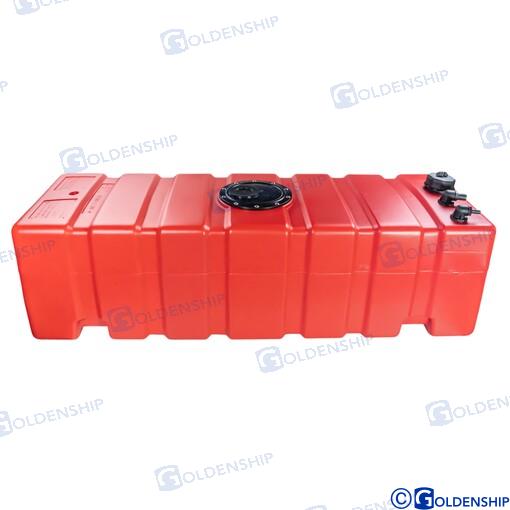 Fuel tank 100L CEREDI 30 C LTS-100, red color, Outlet D.8mm