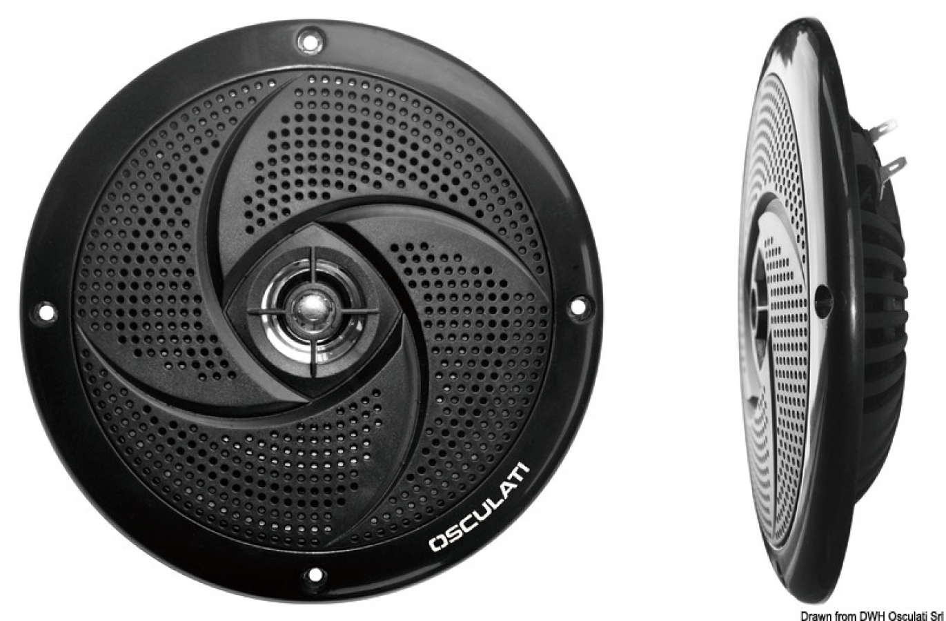 Dual cone Speakers 186mm - Ultra slim Black Rms 30Wx2 Max 60Wx2 H 40mm