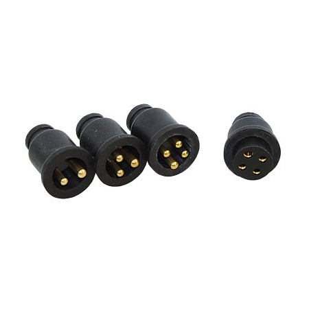 Deck connector with plug and socket Neoprene 10A 2-poles