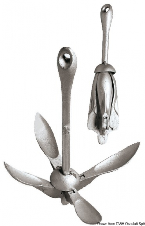 Grapnel anchor 6 kg -  Hot-galvanized cast steel