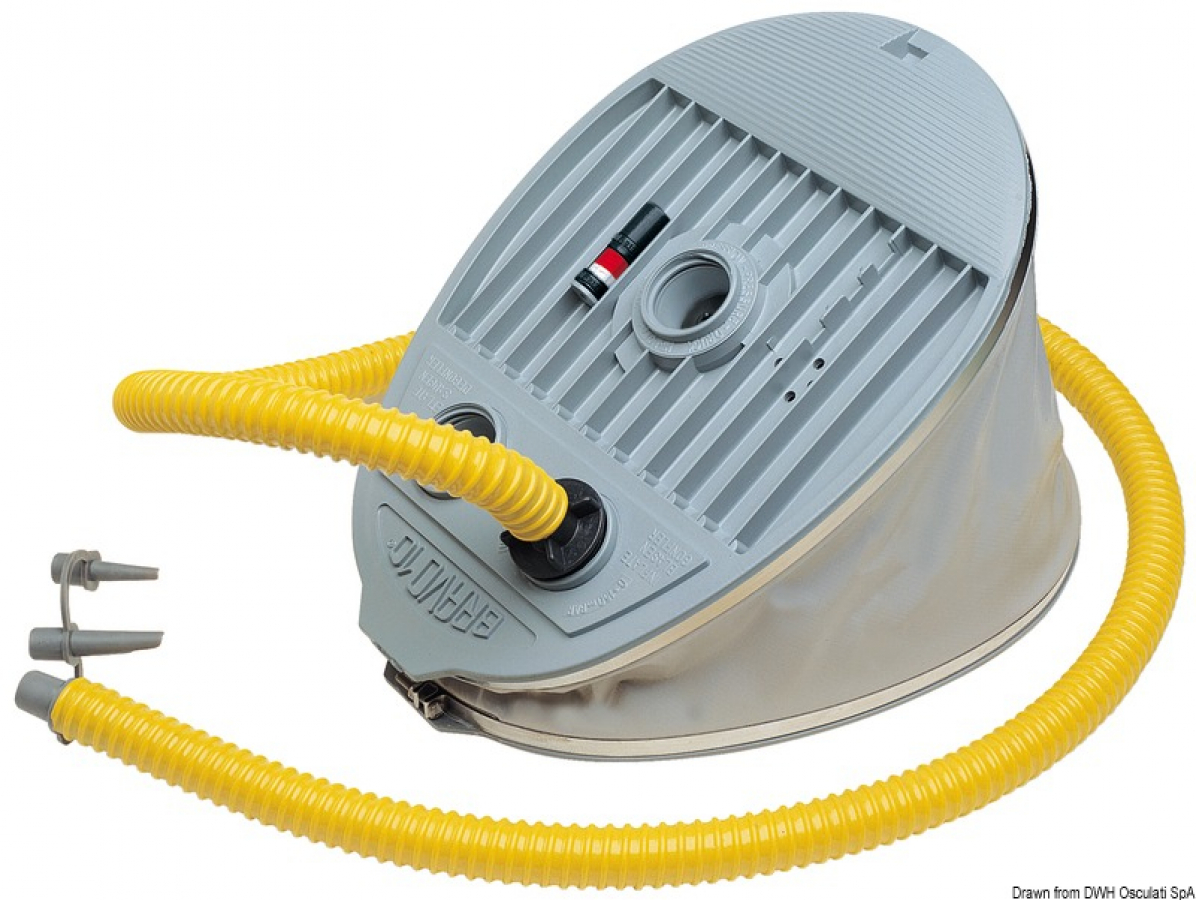 Two chamber professional Foot Pump BRAVO 10 5L- 300mb and 1,25L 800mb