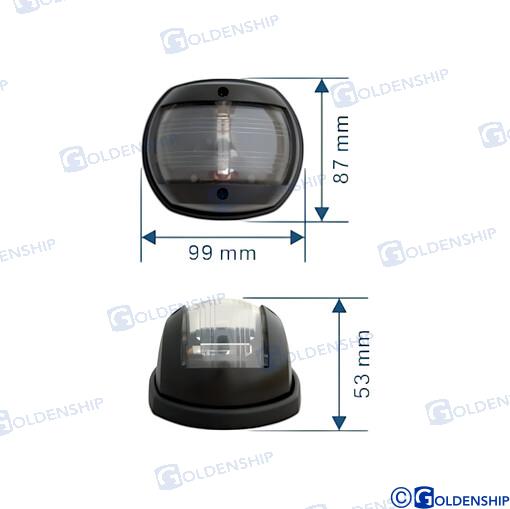 pair vertical navigation lights black - led 12V 65mA until 12m