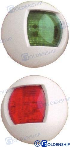 PAIR VERTICAL NAV.LIGHTS WHITE - LED 12V 42,8mA  D66mm