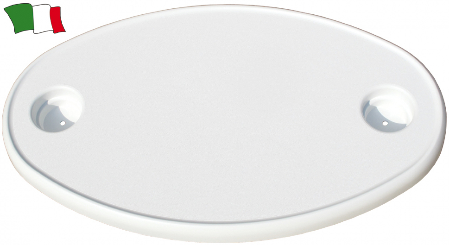 Table Top, Oval, 70x50 cm - White ABS
