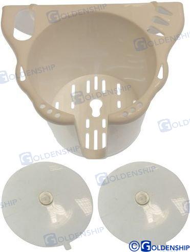 drink holder caddy - white -  92 x 89 mm