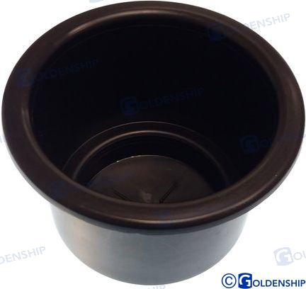 Cup holder Ø100mm black, Hole Ø93mm