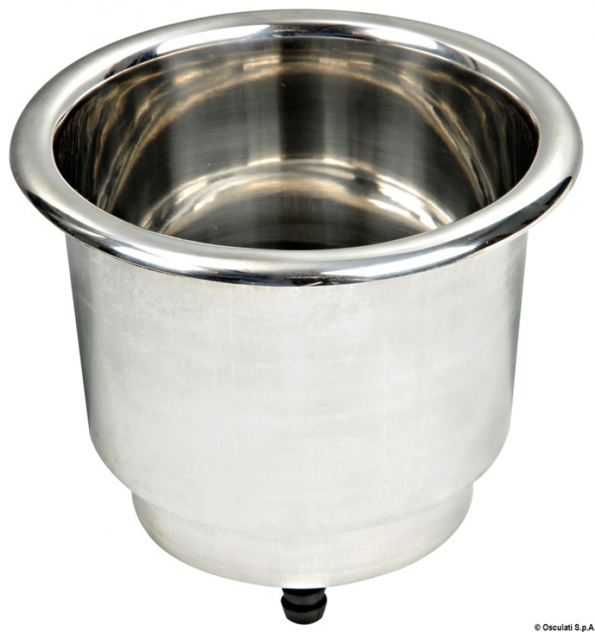 SS glass holder w/drain hole Ø108mm
