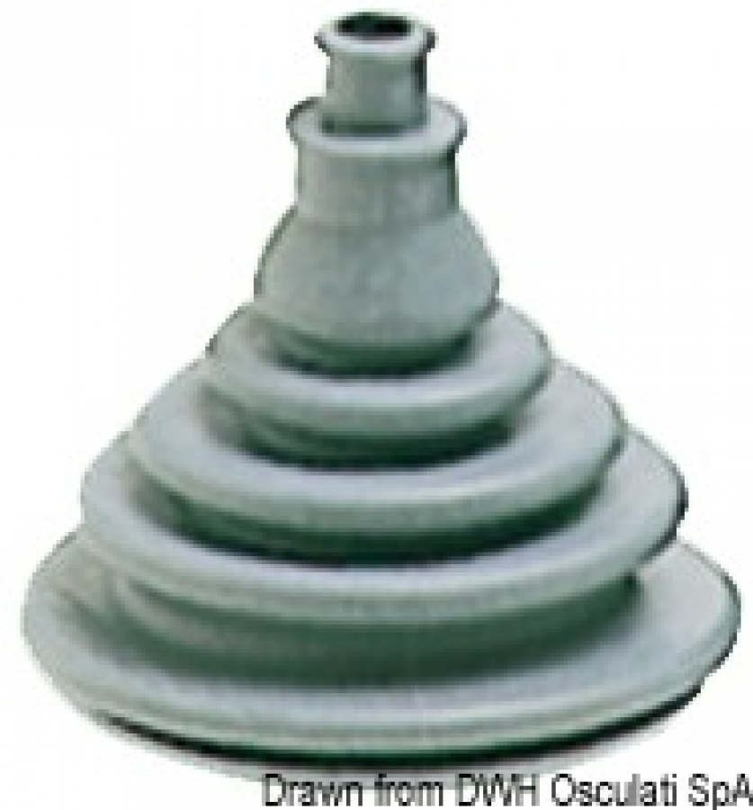 Small grey fairlead bellow - Ø74mm x Ø42mm x h75mm