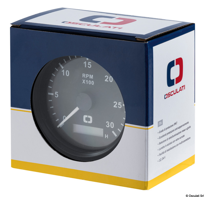 GPS speedometer, course and distance traveled 12/24V Hole Ø85mm
