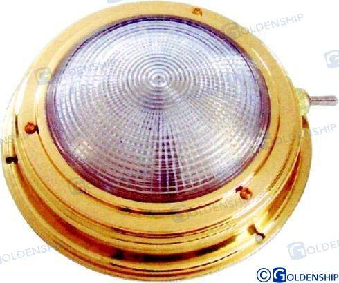 dome light brass 4"
