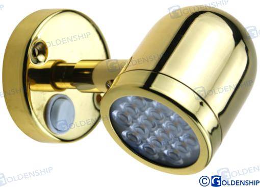 brass reading light with LED
