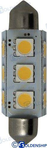 light bulb festoon 12LED 1w 10/30v (2pcs) ice white