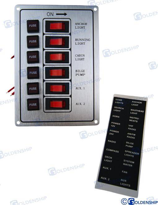 switch panel 6s silver