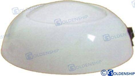 LED dome light 130mm white plastic