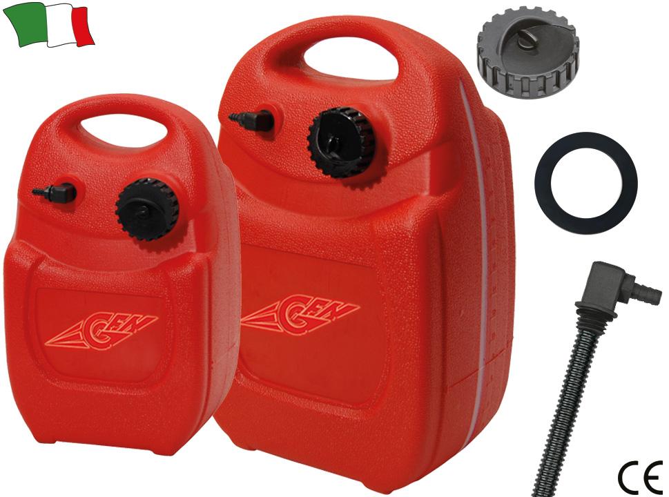 Portable fuel tank 12L orange, Outlet D.8mm