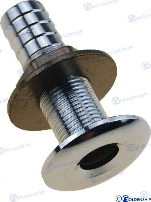 brass thruhull 3/8" hose 13mm