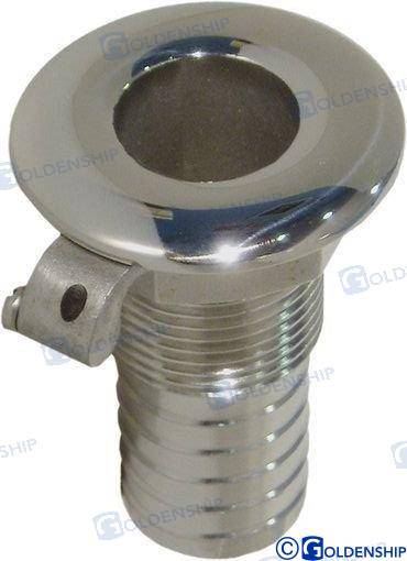 stainless thruhull connection 1" hose 30mm