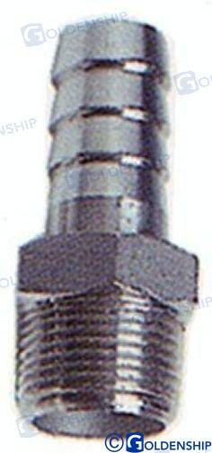 male hose adaptor 1" 25mm inox