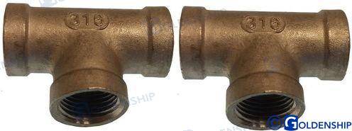 tee banded aisi 316 3/8 (2pcs)