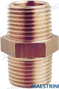 double screw nipple bronze 3/8"