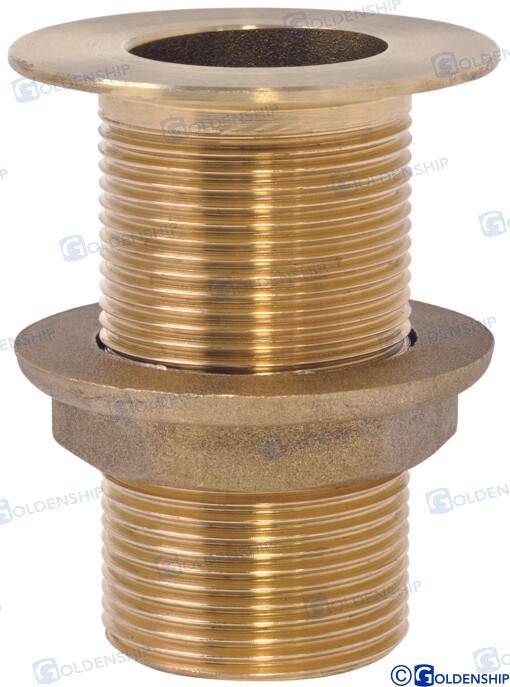 through hull 1'' brass cr