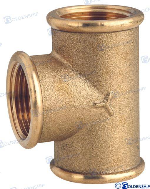 tee 1'' f.f.f. brass cr