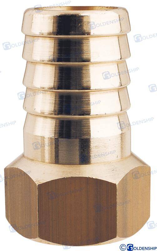 hose tail 1/2'' x 16mm female brass cr
