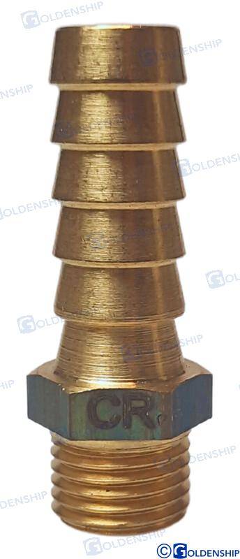 hose tail 1/4'' x 12mm brass cr