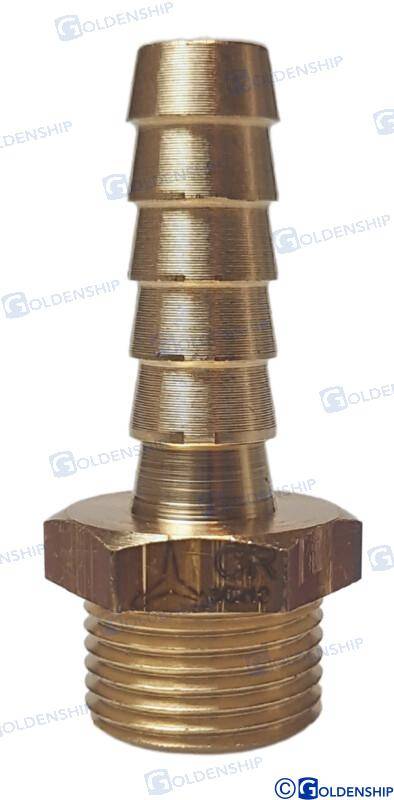 hose tail 3/8'' x 10mm brass cr