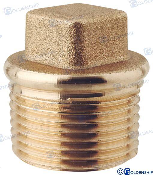 plug square head 2''1/2 m. brass cr