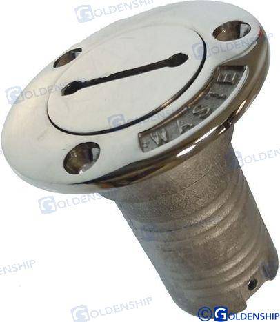 deck fill, Pipe d.38mm "waste" AISI316