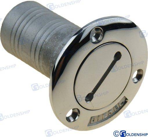deck fill "Fuel" Pipe d.38mm AISI316
