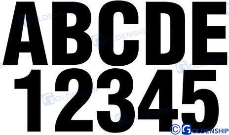 Letters and numbers - black 8 cm GS41473