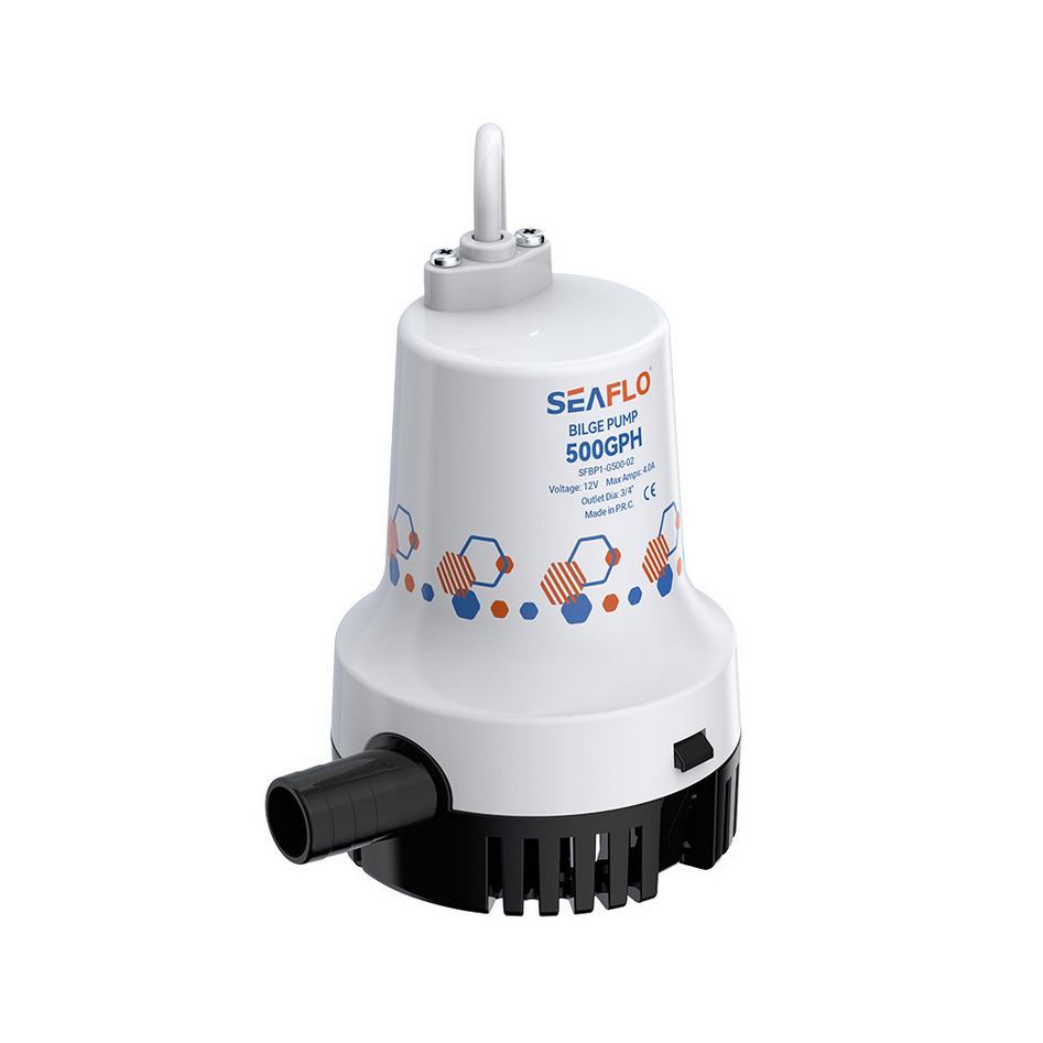 Seaflo Submersible pump 500GPH 32l/min 12V 4A, Outlet 19mm - SFBP1-G500-02