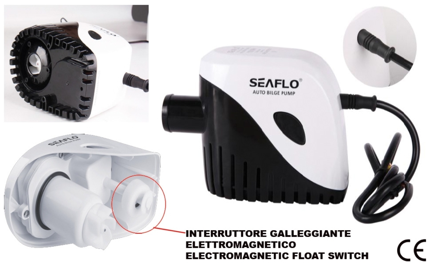 Water pump SEAFLO 750GPH 50L/min 12V 3A 19mm SFBP1-G750-11