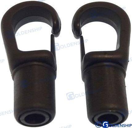 nylon hook black 5-6 mm (2pcs)