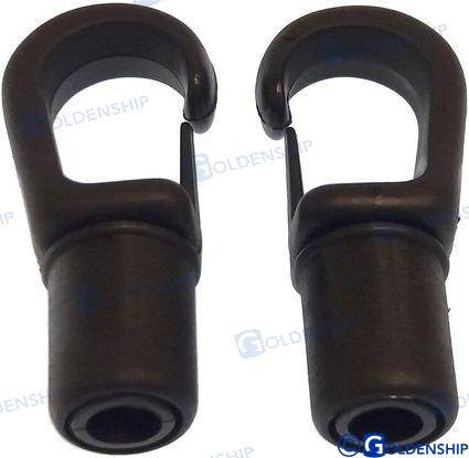 nylon hook black 8 mm (2pcs)