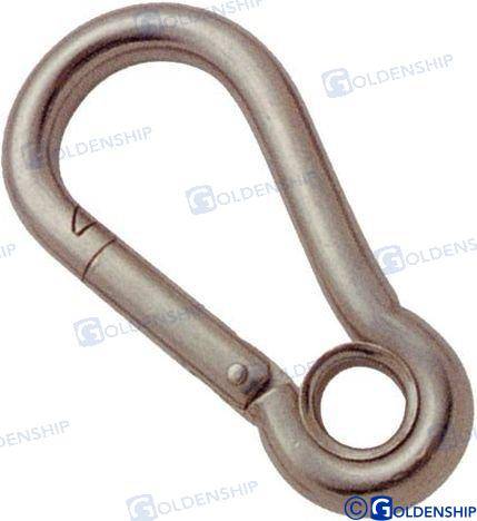 spring hook with eyelet 7x70 mm (pack 25pcs)