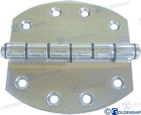 oval inox hinge 126x127mm
