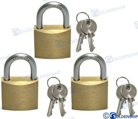 marine padlock 40 mm. (3 pcs)