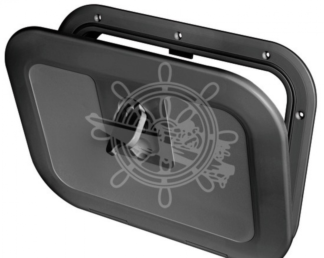Inspection hatch - black 380 x 280 mm