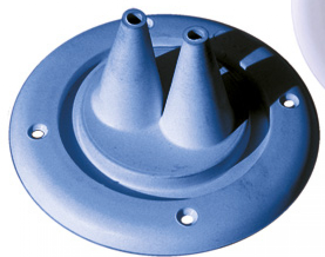 Fairlead boot for two remote control cables - Gray d.115mm H. 52mm