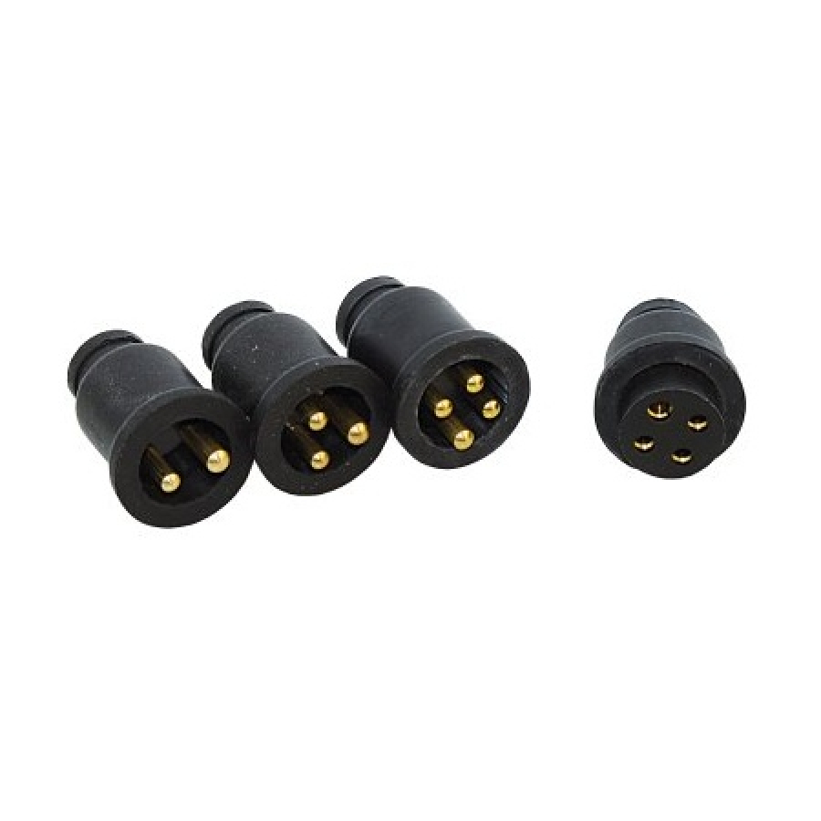 Connector 4 wires M+F 12V 10A
