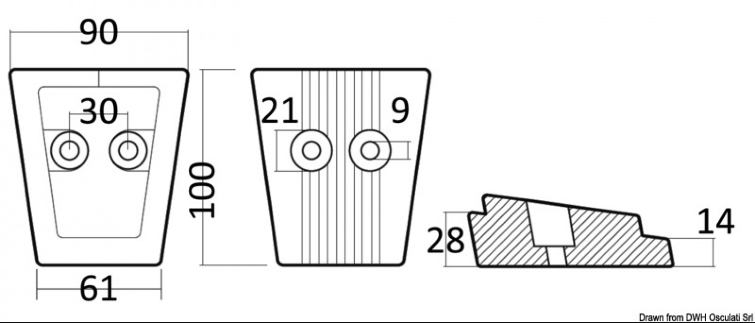 Magnesium leg anode for Volvo SX/DPS