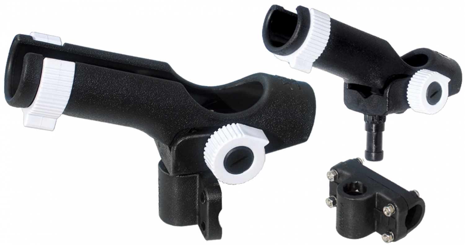 Fishing rod holder for railing  25mm ABS Ø41mm x L240mm
